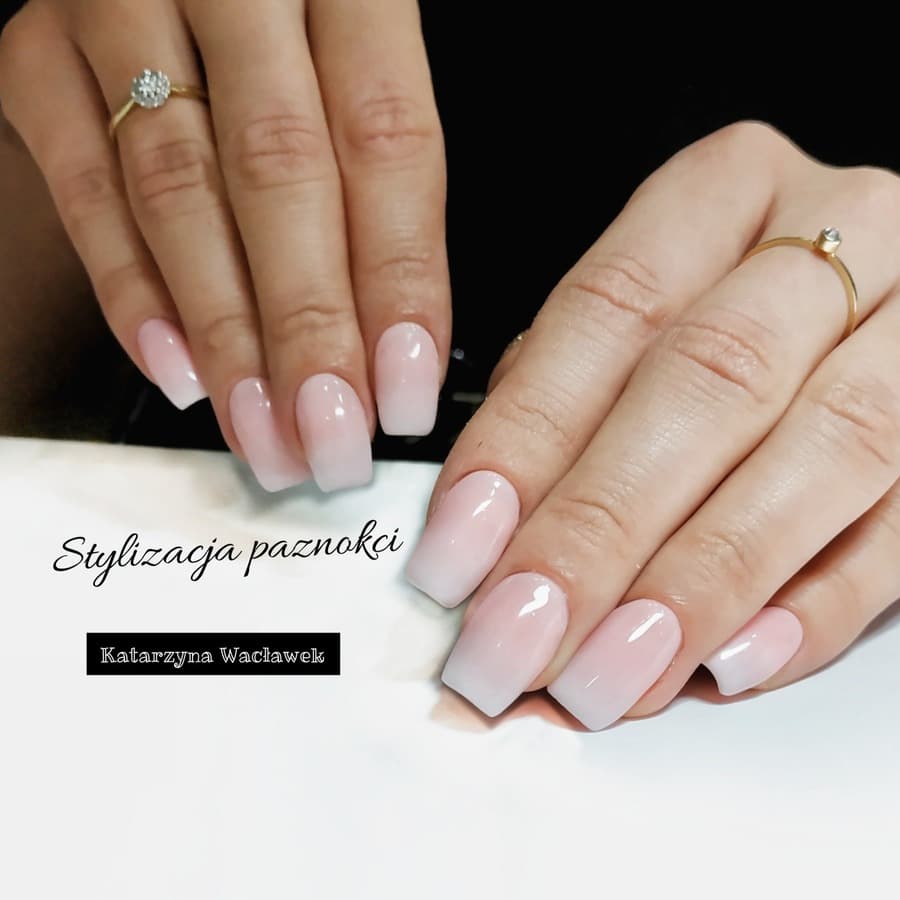 Manicure żelowy - baby boomer nails Manicure żelowy - baby boomer nails